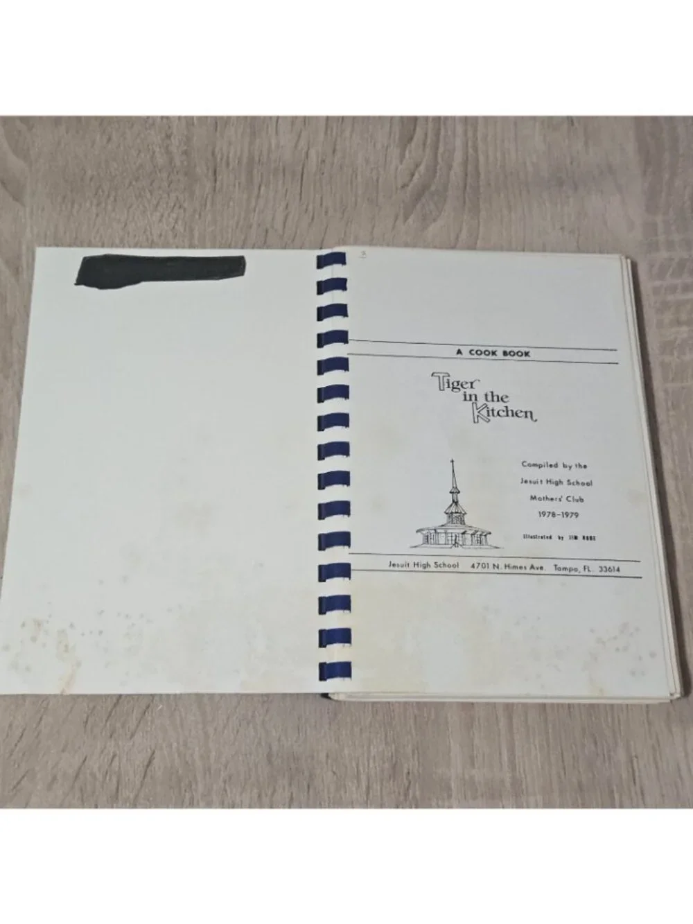 Tiger In The Kitchen Jesuit High School Tampa Fl Cookbook Vintage Spiral Bound